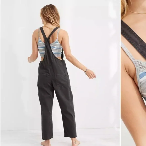 aerie Werk Play Twill Overalls - Picture 2 of 9